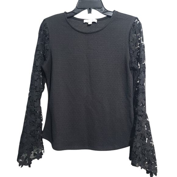 Anthropologie Eri + Ali Lace Bell Sleeve Top XS - Picture 1 of 5